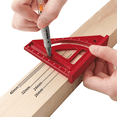 thumbnail image 3 of Multi Angle Measuring Ruler,Woodworking Square Protractor,Aluminum Miter Triangle Ruler, Layout Measuring Tool, 3 of 7