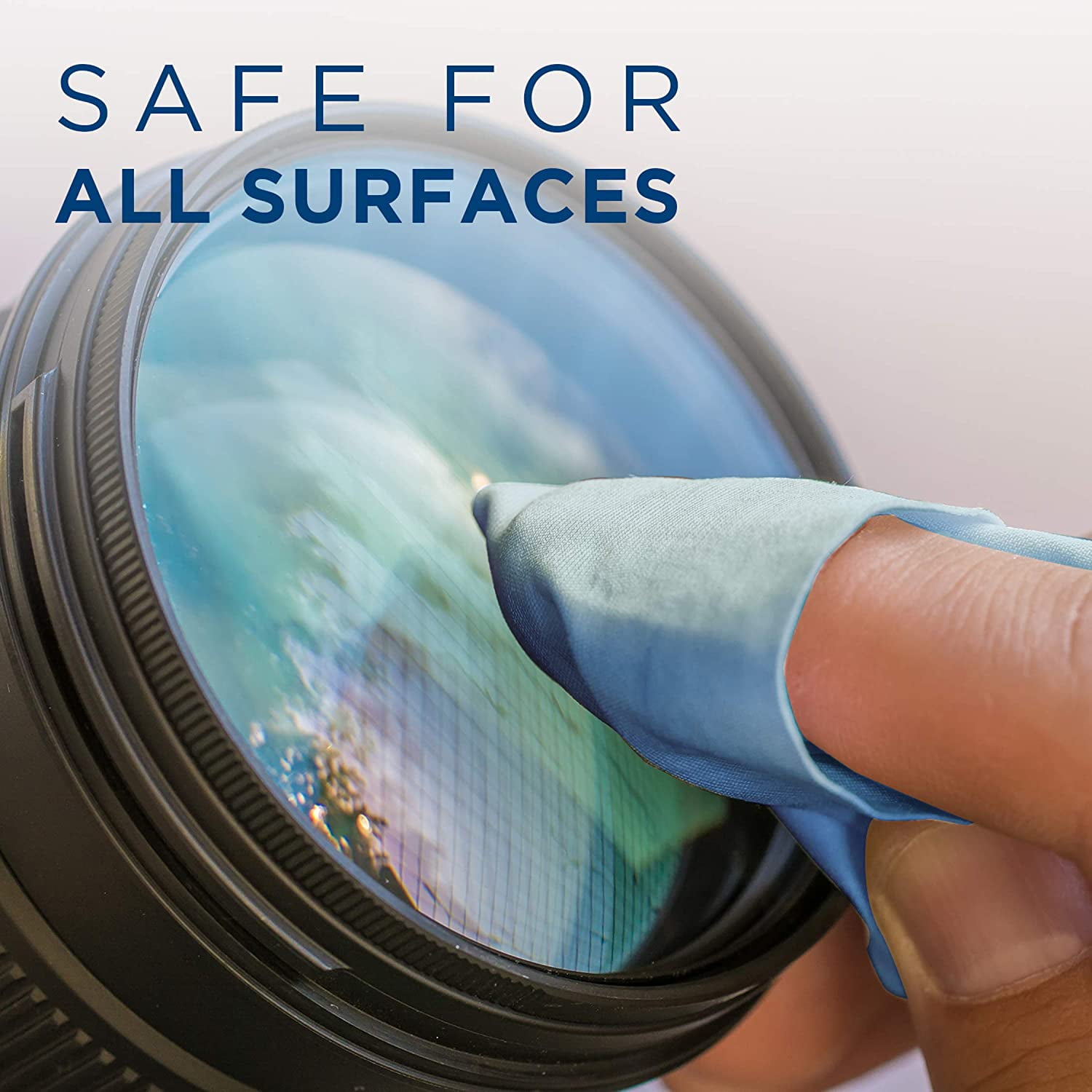 Care Touch Toallitas de limpieza de lentes con paños de microfibra, 200  toallitas de limpieza de lentes y 6 paños de microfibra, excelentes para