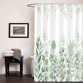 thumbnail image 5 of Cortina de ducha ZHAOCHENG verde y blanca 72'72 con 12 ganchos, 5 of 5
