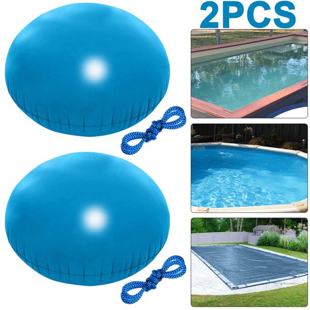 Almohada Hermética PVC para Piscina Cubierta Protectora Piscinas Invierno Accesorios (redonda) 2 Uds.