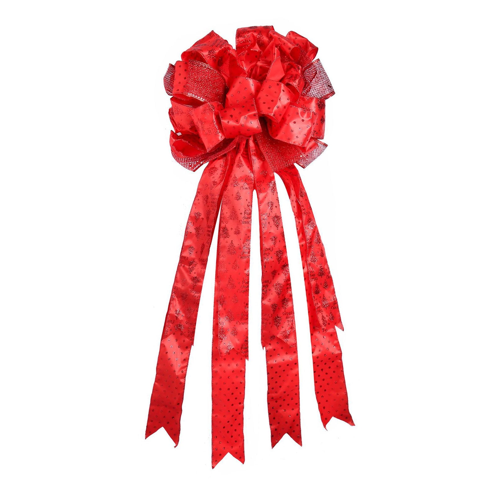 GadgetVLot Christmas tree top bow Christmas tree big bow large