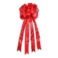 thumbnail image 1 of Large Christmas Tree Decoration Bow Hot Sale Rosette Festival Big Celebrate,86*33CM, 1 of 5