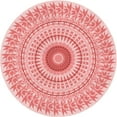 thumbnail image 1 of Ahgly Company Machine Washable Indoor Round Transitional Red Area Rugs, 8' Round, 1 of 7