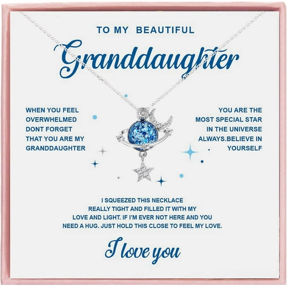 To My Beautiful Daughter/Granddaughter Necklace You are The Most Special Star in The Universe Necklace Gift for Daughter/Granddaughter form Mom/Dad/Grandmother/Grandfather