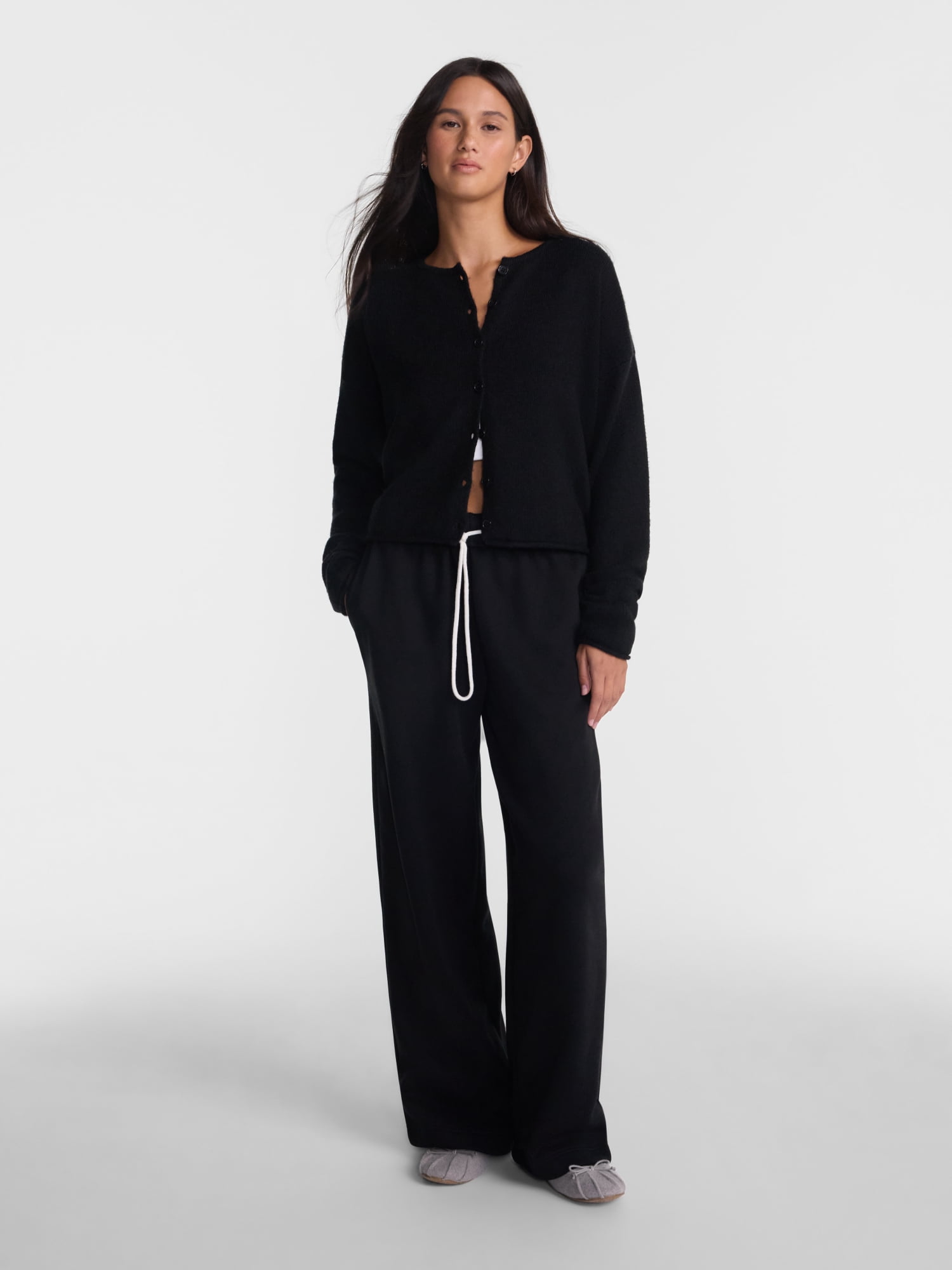 No Boundaries Wide Leg Fleece Pants, 28", 30", 32" Inseams, Women's & Women's Plus XXS-4X