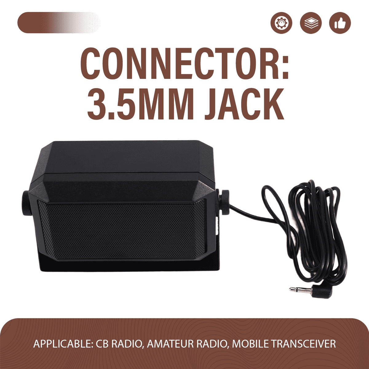Haut-parleur Externe 5W Pour Autoradio Ou CB - Prise 3,5 Mm - Neuf