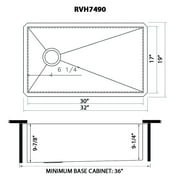 Stegmeier RVH7490 Stainless Steel 32 Undermount Single Basin Sink
