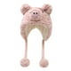 thumbnail image 4 of Divertido gorro de peluche con diseño de cerdito, bonito, lindo, gorro de invierno para niñas, adultos, adolescentes, mujeres., 4 of 9