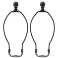 thumbnail image 1 of Set de soportes para lámpara y arpa Asjeumt, 20,3 cm, metal negro, 2 unidades, 1 of 8