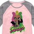 thumbnail image 3 of LOL OMG! Fashion Dolls - Sways Spray Paint - Toddler & Youth Girls Raglan Graphic T-Shirt, 3 of 5
