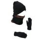 thumbnail image 5 of Gorro de invierno Sunnimix Negro Sombrero Bufanda y Guantes, 5 of 8