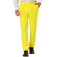 thumbnail image 1 of Pantalones Chino de Ajuste Recto Casual para Hombre INSPIRE CHIC, Confort y Estiramiento, Frente Plano, 36 Amarillo Limón, 1 of 8