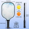 thumbnail image 4 of Pickleball Paddles Set Of 2, Fiberglass Surface, Ice Crystal Print, 4 Balls & Bag, 4 of 5