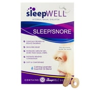 Sleepwell Sleep/Snore Internal Nasal Dilator for Snoring, Restful Sleep, Restore Sleep, Increase Airflow, Comfortable, Latex Free, Drug Free, Nasal Strips, 12 Count