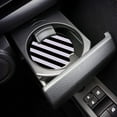 thumbnail image 3 of RYLABLUE Horizontal Black and White Stripes Set of 2 Car Coaster for Drinks, Absorbent Ceramic Stone Coasters Cup Mat with Cork Base for Home Kitchen Room Coffee Table Bar Decor, 3 of 5