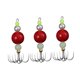 thumbnail image 5 of Jigs de calamar de 3 piezas Corredor de agua salada de agua salada Gear de pesca de pulpo rojo, 5 of 8