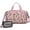 Pink Border Collie, variant on Women Men Gym Bag,Pink Border Collie Dog and Flower Floral Small Duffle Bag Spend the Night Bags for Women with Shoes Compartment Washbag,Detachable Shoulder Strap,19.7x8.3x11 Inches