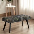 thumbnail image 4 of XYZCANDO Camo Leaf Print Dining Bench Covers, Flexible Rectangle Bench Cover Washable Polyester Spandex Bench Seat Slipcover for Living Room, 4 of 9