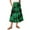 AA#-014 Dark Green, variant on JULMCOMO Summer Skirts for Women Flowy Floral Print Midi Skirts Drawstring Elastic High Waisted Long Skirts for Women Beach Pleated Summer A-Line Skirts Beige L