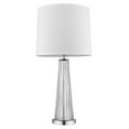 thumbnail image 5 of Chiara 1-Light Clear Glass And Polished Chrome Table Lamp With Off White Shantung Shade, 5 of 5