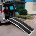 thumbnail image 1 of Bingirl 6FT Portable Wheelchair Ramp-Wheel Chair Ramps for Homes with Transition Plate-Aluminum Wheelchair Ramp with NonSkid Surface and Reflective Strips-Weight Capacity Up to 600 Lbs, 1 of 6