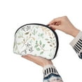 thumbnail image 6 of YFYANG 2 Piece Women's Portable Makeup Bags, Watercolor Plant Leaves Clutch Travel Toilet Bags Cosmetic Organizer, 6 of 7