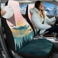 thumbnail image 2 of Uorisanigo Car Seat Covers for Front Seats, Furry Fuzzy Fluffy Forest View Seat Cover Universal Fits Most Cars Trucks Vans SUVs, Easy to Install & Comfortable, Set of 2, 2 of 7