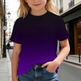thumbnail image 6 of Confree For Boys Shirts Color Block Short Sleeved Crew Neck Tops Summer Beach Fashion Breathable Kids Boys Tshirts Size 4-5 Years Purple, 6 of 6