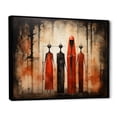 thumbnail image 2 of Designart "The Offering Coral Black Art from Mexico V" Mexican Floater Framed Wall Art Living Room, 2 of 7