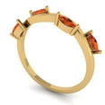 thumbnail image 2 of 0.4 ctw Wedding Band for Women - 14K Yellow Gold Simulated Red Diamond Stackable Eternity Ring, 2 of 6