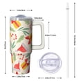 thumbnail image 2 of 30oz Christmas Ornaments Tumbler with Handle and Straw, Holiday Winter Festive Coffee Cup, Stainless Steel Insulated Mug, Gifts for Women, 2 of 5