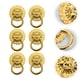 thumbnail image 3 of tiradores de cajón con un solo anillo de león retro, accesorio para muebles dorado, 3 of 5