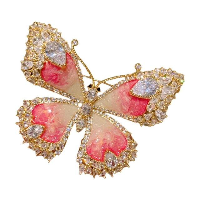 Broche de mariposas, joyas, decorativas, elegantes, para mujeres y hombres, broche de diamantes de imitación de moda, Pin para aniversario de bodas
