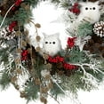 thumbnail image 4 of Northlight Real Touch™ Snowy Pine Owls and Berries Artificial Christmas Wreath - 34" - Unlit, 4 of 9