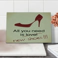 thumbnail image 2 of High Heels Cutting Board, All You Need is New Shoes Lettering with Stiletto Funny Words, Decorative Tempered Glass Cutting and Serving Board, in 3 Sizes, by Ambesonne, 2 of 5