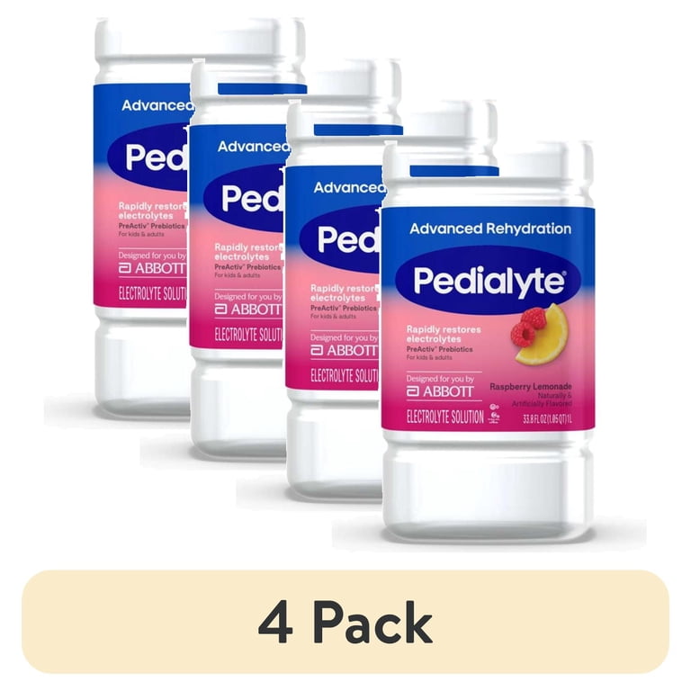 Pedialyte AdvancedCare Plus Drink, Raspberry Lemonade, 1L, 4 Pack photo 1