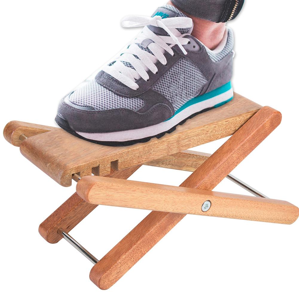 Tebru Guitar Foot Rest,Durable Wood Foot Stool Footrest Rest with 3level Height Adjustment