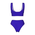 thumbnail image 5 of Daiia Darkblue Women's Bikini Set Two Piece Swimsuit High Waisted Bikini Adjustable Straps Bikini Perfect for Beach, Pool, and Summer Vacation-Large, 5 of 9