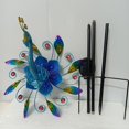 thumbnail image 5 of Estatua de pavo real, turbina eólica, lámpara Solar, decoración artística, estatuilla de Animal, escultura decorativa para jardín al aire libre, 5 of 5