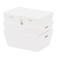 thumbnail image 2 of Caja de almacenamiento apilable Zulema 4 piezas con tapa para accesorios de casa White_ABS, 2 of 2