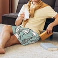 thumbnail image 3 of Haiem Hand Drawn Chickens Men's Pajama Short with Soft Woven Cotton Elastic Waistband Sleep Short-3X-Large, 3 of 9