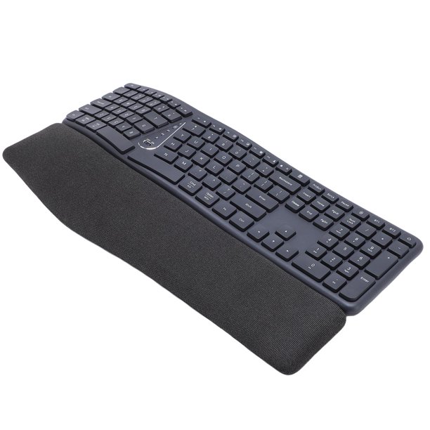 Teclado ergonómico inalámbrico dividido con reposo de muñeca acolchada conectividad usb c recargable