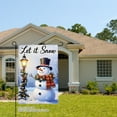 thumbnail image 2 of JOOCAR Let it Snow Snowman Garden Flag for Winter Christmas Home Outdoor Garden Yard Door Decor 12x18 inch, 2 of 5