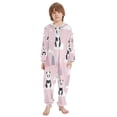 thumbnail image 2 of Soft Big Kids Onesie Pajamas Cozy Loose-Fit Jumpsuits for kids with Pockets for Christmas Lounge & Play Panda and Clouds Pattern, 2 of 8