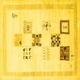 thumbnail image 1 of Ahgly Company Indoor Square Solid Yellow Modern Area Rugs, 8' Square, 1 of 4