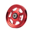 thumbnail image 3 of Universal Bearing Pulley Wheel Wear Resistant Round Pulley Wheel Replace 105mm for Cable Machine Gym Part Garage Door Pulley System Red, 3 of 8