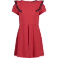 thumbnail image 1 of Nautica Girls' Short Sleeve Dress, Chinese Red Ruffle, 3T, 1 of 2