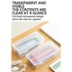 thumbnail image 5 of Caja de lápices de plástico de gran capacidad, apilable, translúcida, transparente, organizador de suministros de oficina, caja para bolígrafos de gel, borradores, cintas, bolígrafos, lápices,, 5 of 8