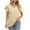 Yellow, variant on Fashion Womens Casual Solid Color V Neck Short Sleeve Tops Loose Blouses