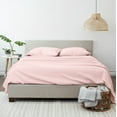 thumbnail image 3 of Noble Linens 4 Piece Pattern Microfiber Bed Sheets Set, Pink Indigo Flowers, Twin, 3 of 10